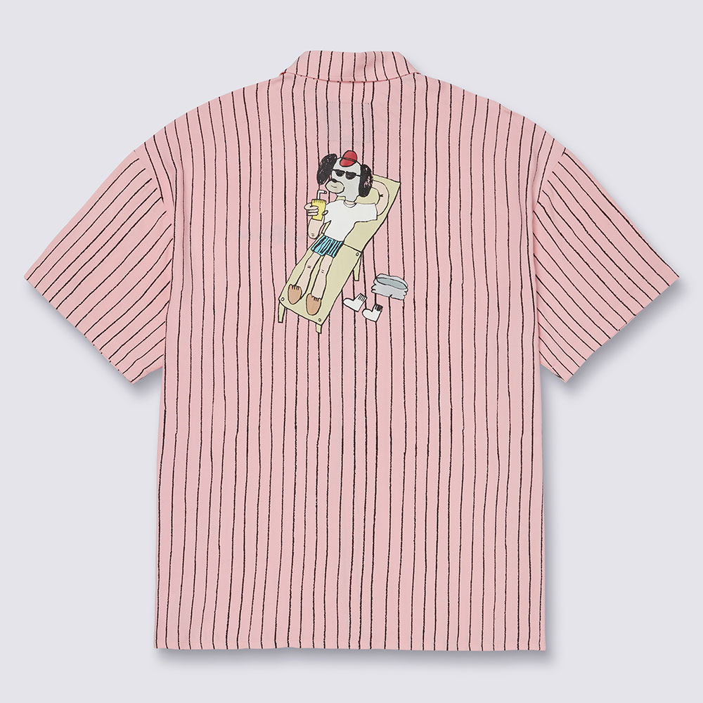 반스 아티스트 컬렉션 Vans x Riroo 도그 스트라이프 반소매 셔츠